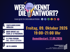 Pub-Quiz in der Stadtbibliothek Itzehoe, Kreis Steinburg, Veranstaltung